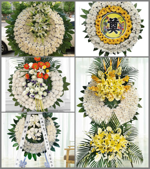 四川成都金堂县土桥镇平山村花圈速递